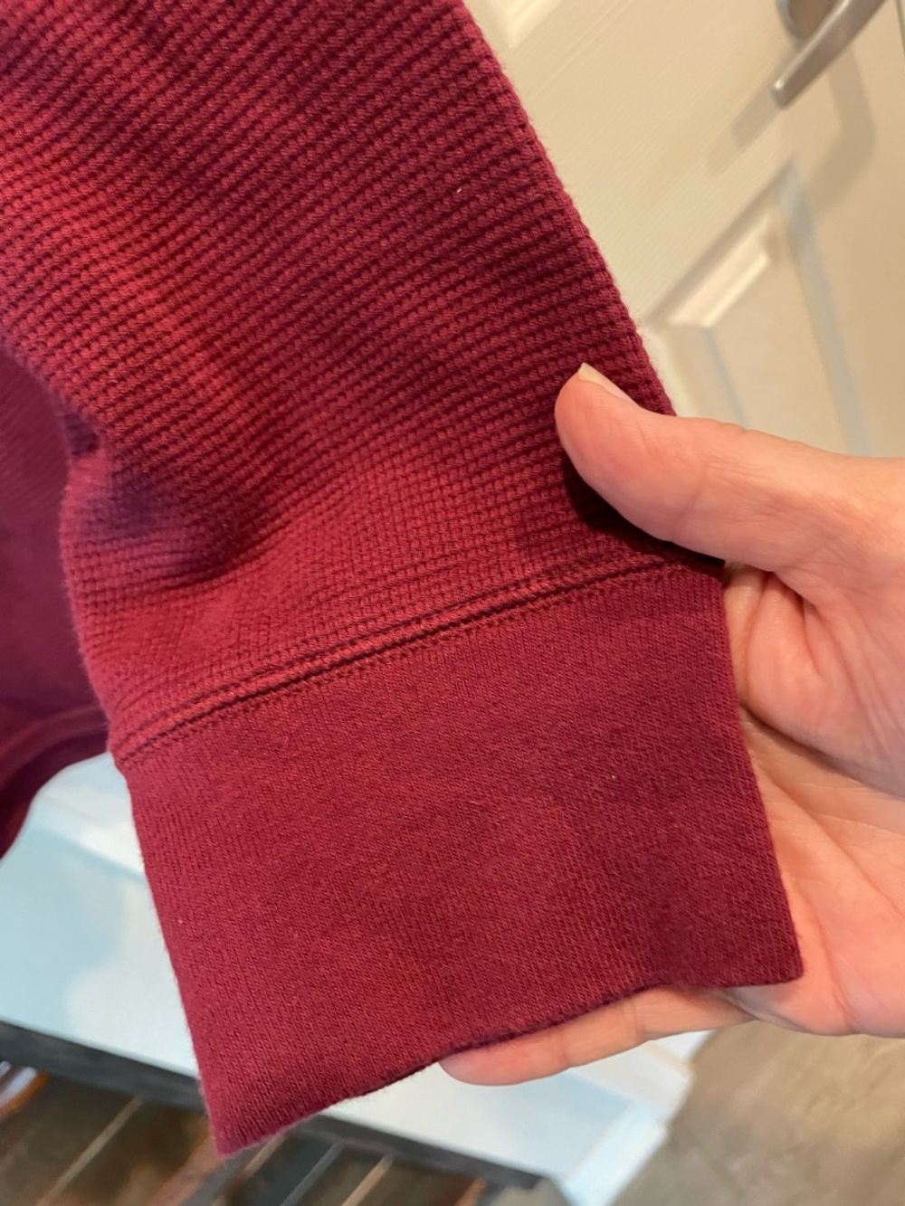 Polo Ralph Lauren Men’s Lg Burgundy Pullover Long sleeve Cotton Thermal Shirt - Picture 4 of 7